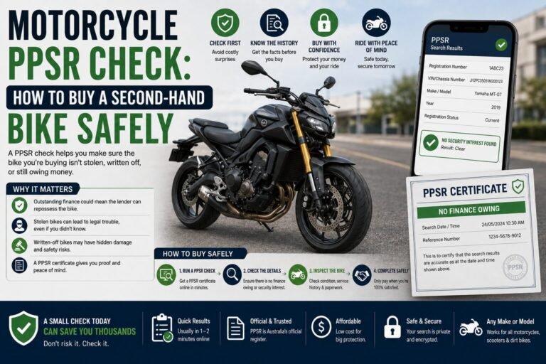 Motorcycle PPSR Check: How to Buy a Second-Hand Bike Safely